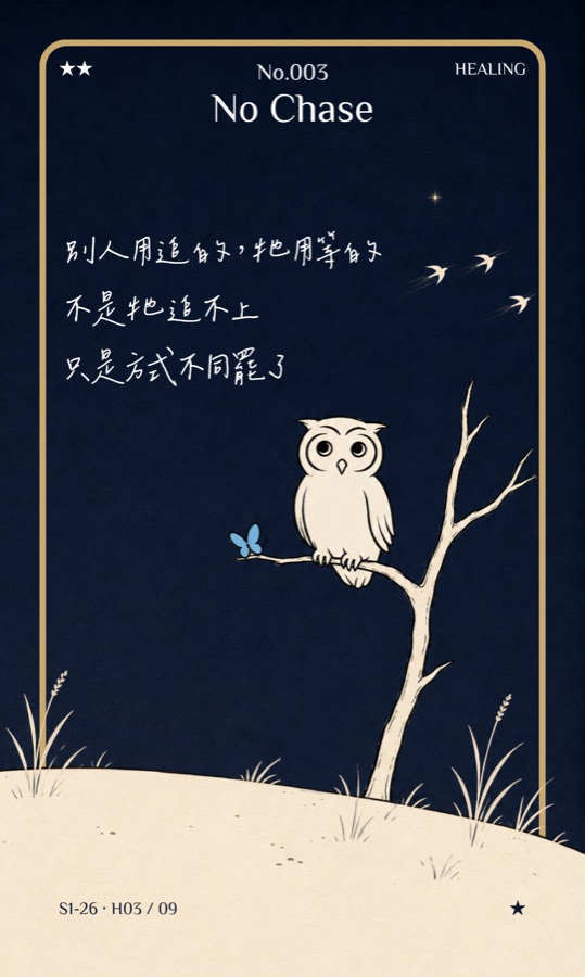 Halo 生活小語收藏卡 No.003 No Chase