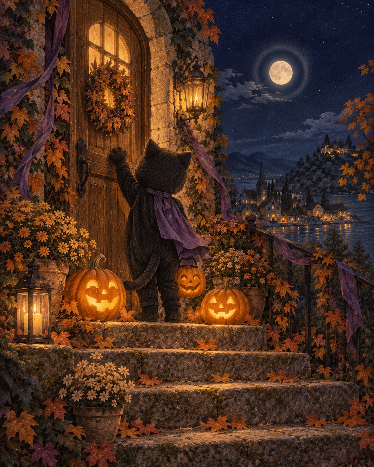 不給糖就搗蛋・萬聖夜意境插畫